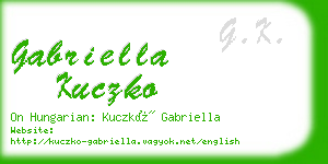gabriella kuczko business card